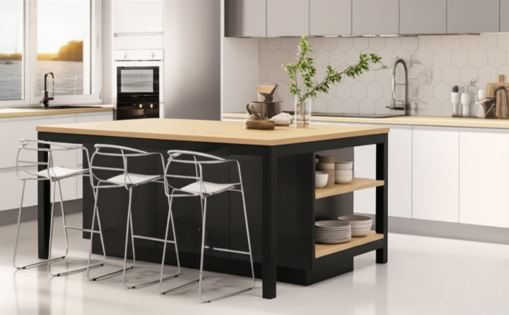 Budget Kitchen Island from IKEA VADHOLMA